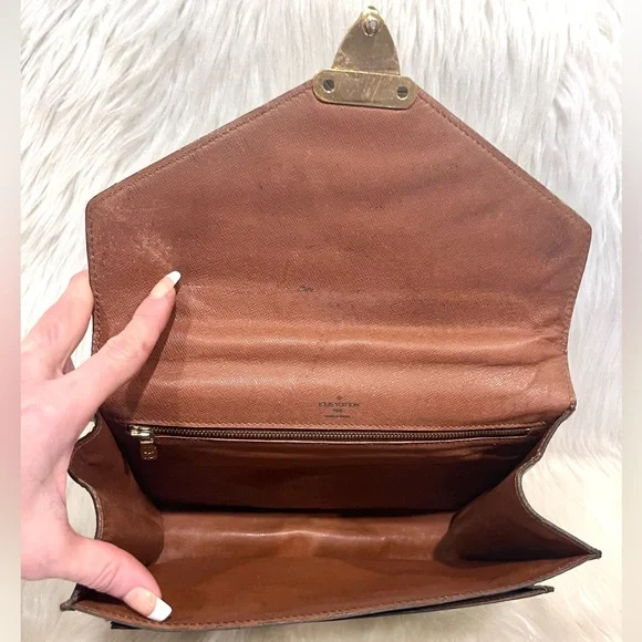 Authenticated Louis Vuitton Monceau Bag Handbag Tote Travel Bag Satchel Purse - Picture 13 of 16